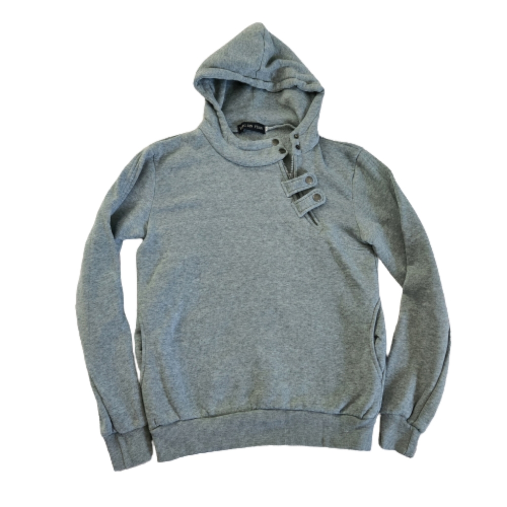 Grey Quarter-Zip Pullover Sweatshirt | Men's Medium